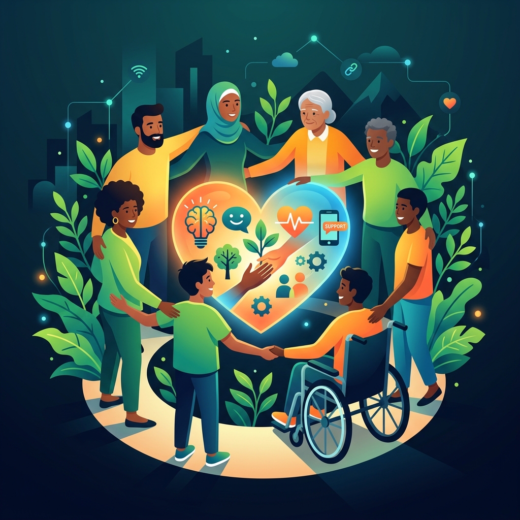Sonarpur Moonlight Foundation Community & Wellness illustration